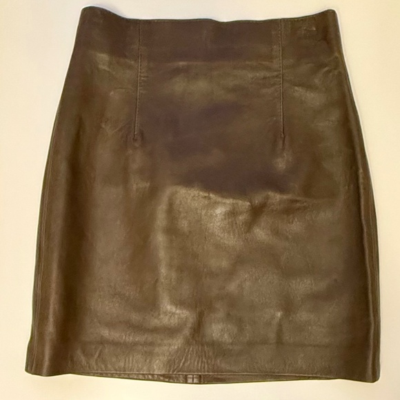 BNWT 100% LEATHER BODYCON MINI SKIRT ZARA SIZE XS - Picture 1 of 8